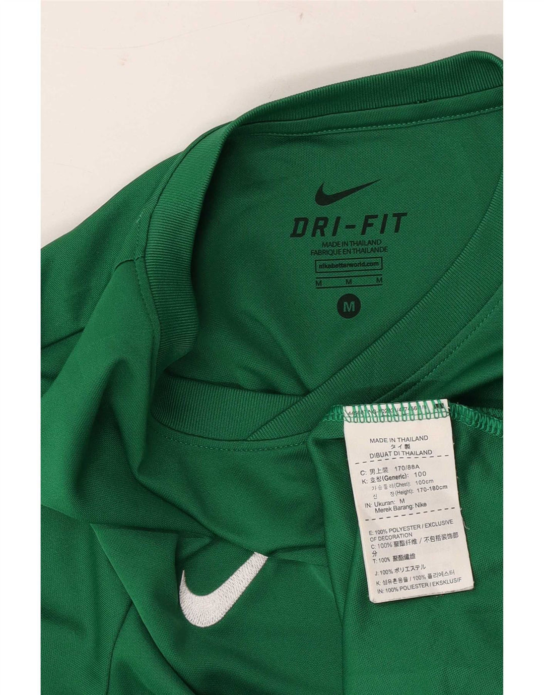 Мужская футболка Nike Dri Fit с графическим рисунком, средний зеленый полиэстер