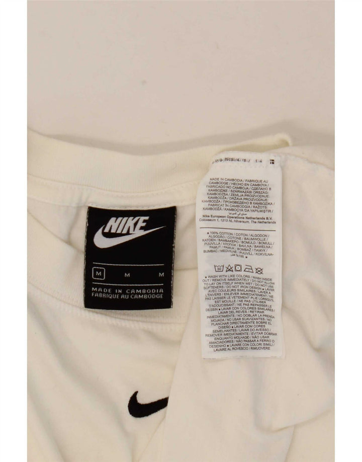 Мужская футболка Nike из хлопка белого цвета среднего размера