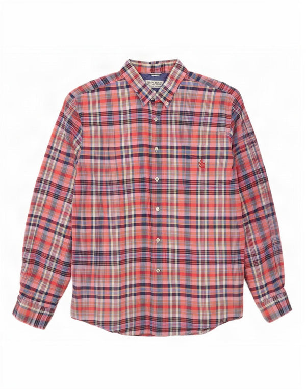 Мужская фланелевая рубашка Nautica Heritage 2XL, хлопок в разноцветную клетку