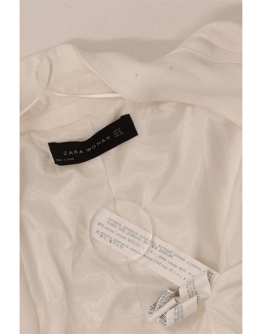 Женский пиджак свободного кроя Zara UK 10, маленький белый
