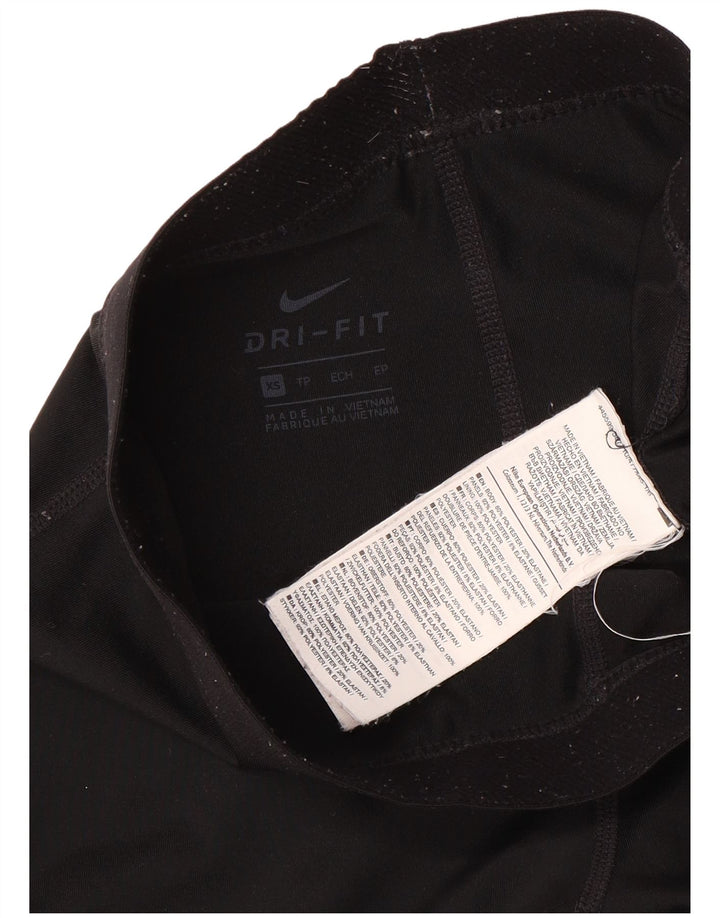 Женские леггинсы с рисунком Nike Dri Fit UK 6 XS, черный полиэстер