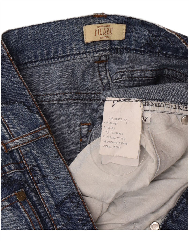 ALVIERO MARTINI Женские джинсы Bootcut с рисунком W27 L27, синие, хлопок