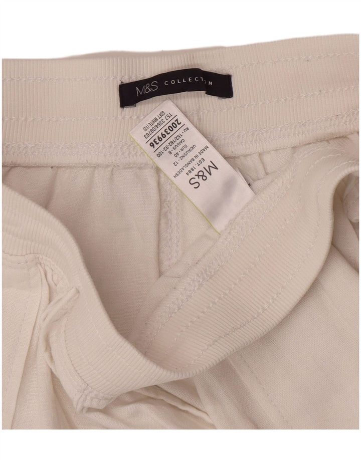 Женские шорты чинос Marks & Spencer UK 12 Medium W30 Белые льняные