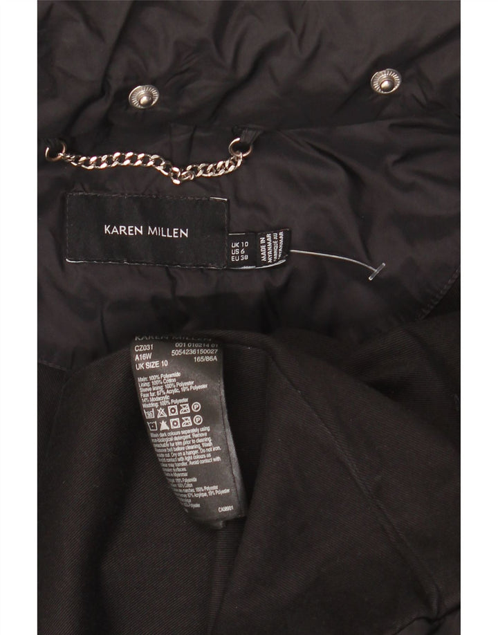 Мужская стеганая куртка Karen Millen UK 10 маленькая черная из полиамида