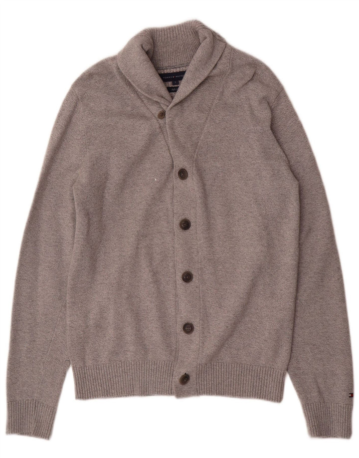 Мужской кардиган Tommy Hilfiger, маленький серый хлопковый свитер