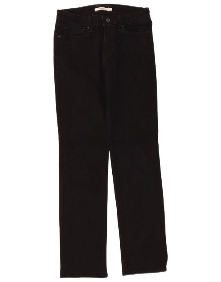 Женские прямые джинсы Levi's 714 W27 L30, черный хлопок