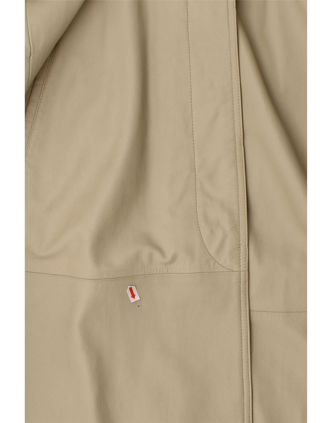ВИНТАЖНОЕ Женское кожаное пальто UK 18 XL Бежевое