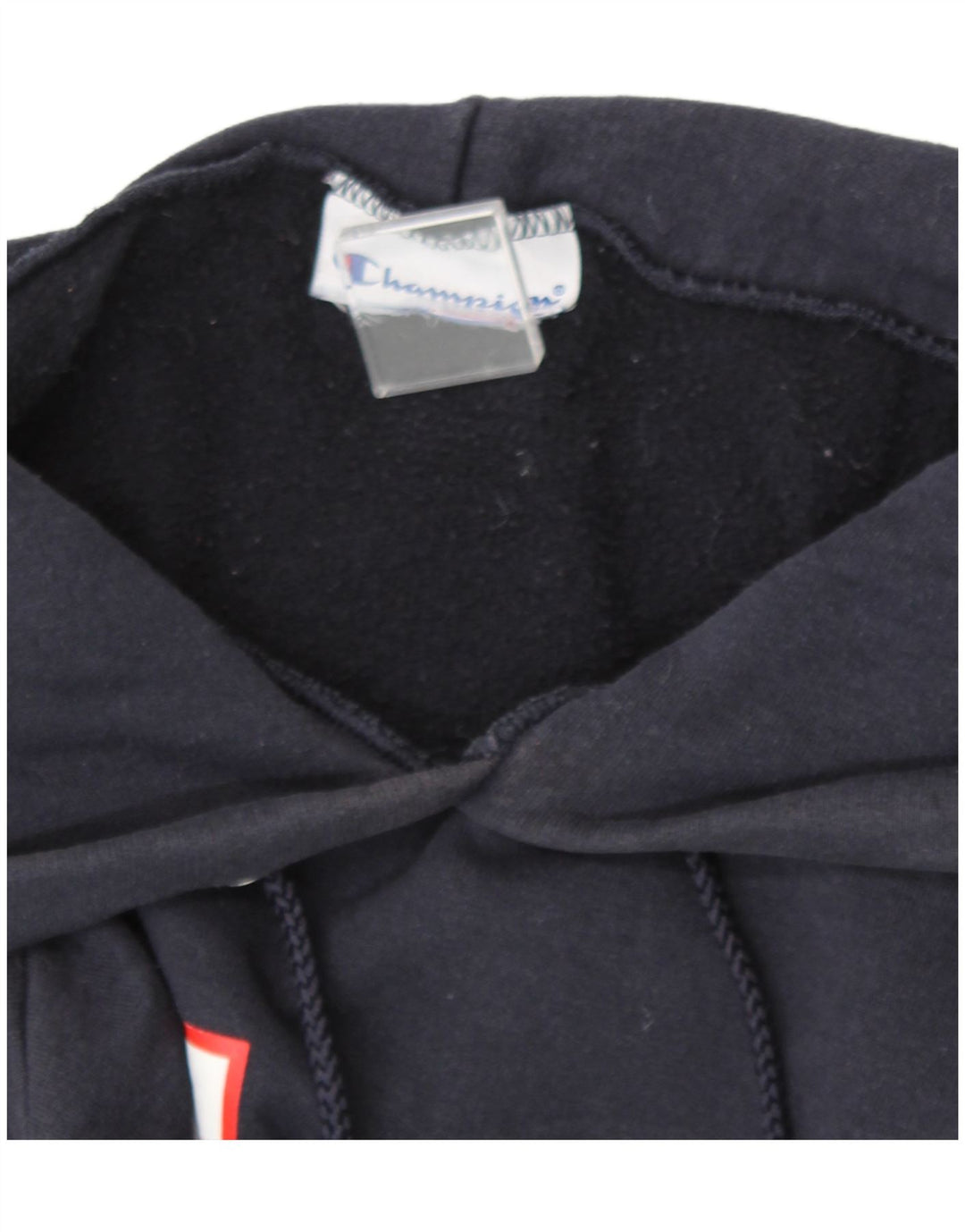 CHAMPION Mens Graphic Hoodie Jumper Medium Navy Blue Vintage Champion and Second-Hand Champion from Messina Hembry 