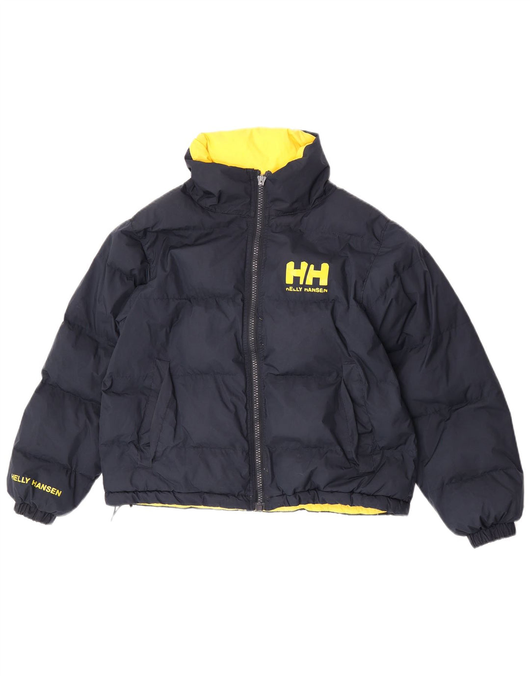 Мужская двусторонняя стеганая куртка Helly Hansen UK 36, маленькая, желтая