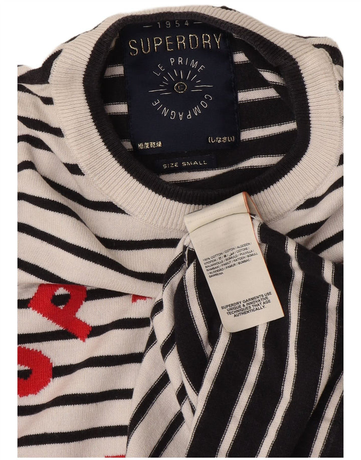 Женский свободный джемпер с круглым вырезом Superdry, Великобритания, 10, маленький белый