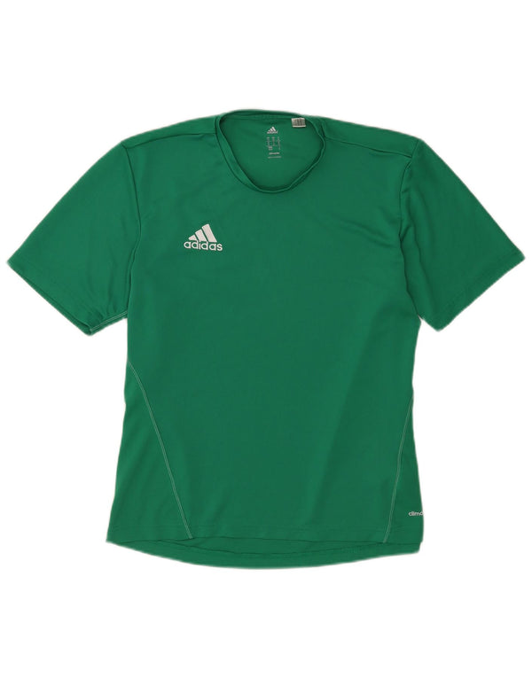 Adidas Мужская футболка Climalite Верх среднего зеленого цвета из полиэстера