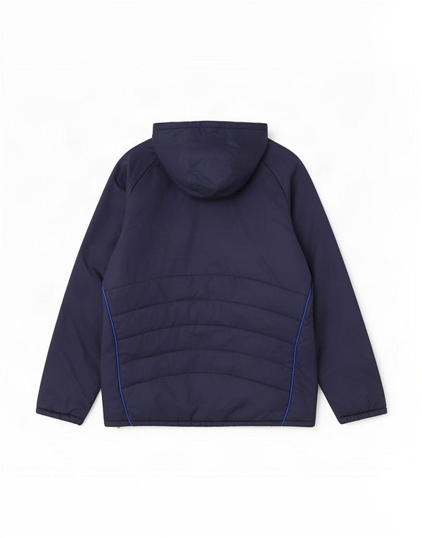 Мужская утепленная куртка Adidas Chelsea FC с капюшоном, Великобритания 46/48 XL, темно-синий, нейлон