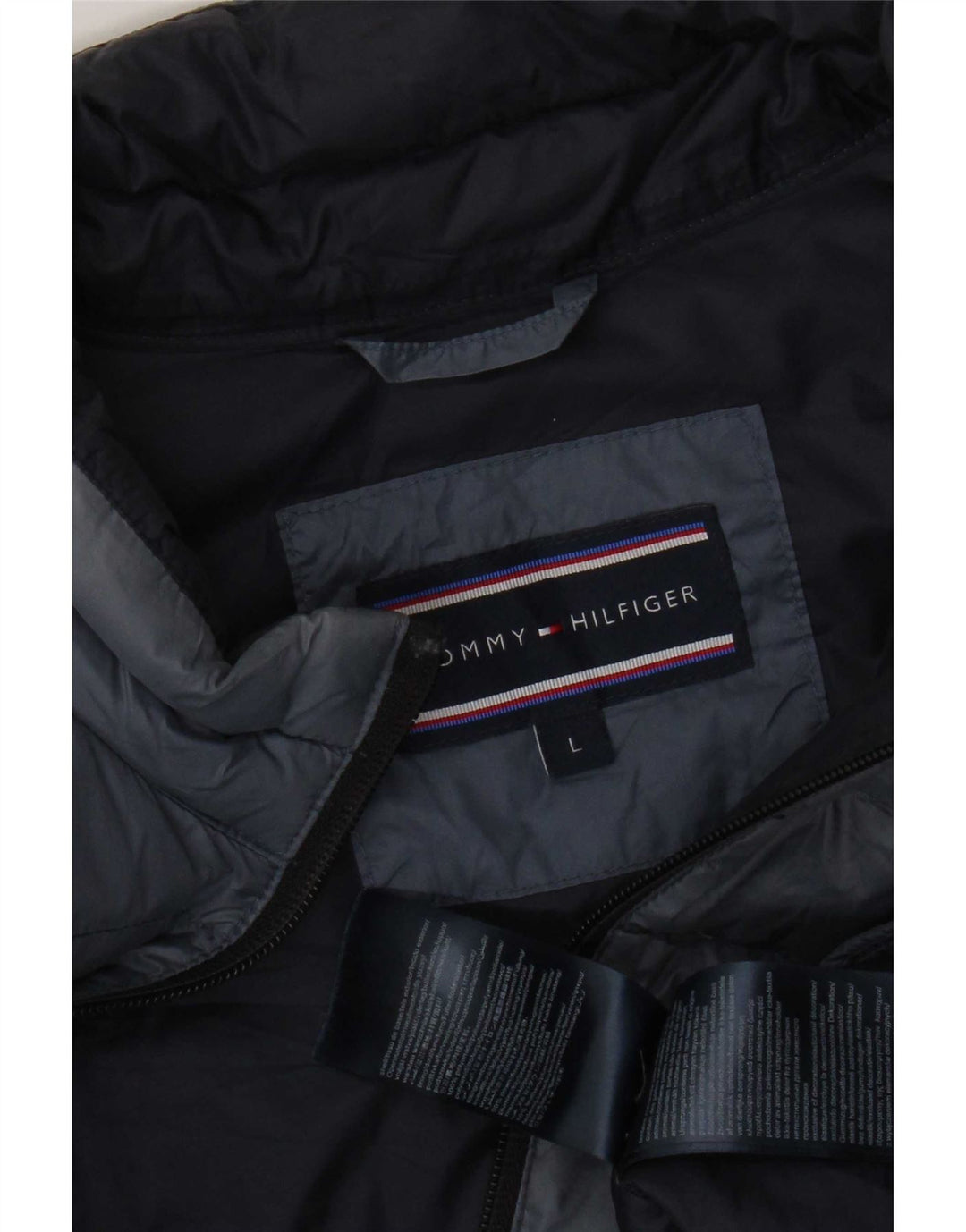 Мужская стеганая куртка Tommy Hilfiger UK 40, большая темно-синяя, полиамид