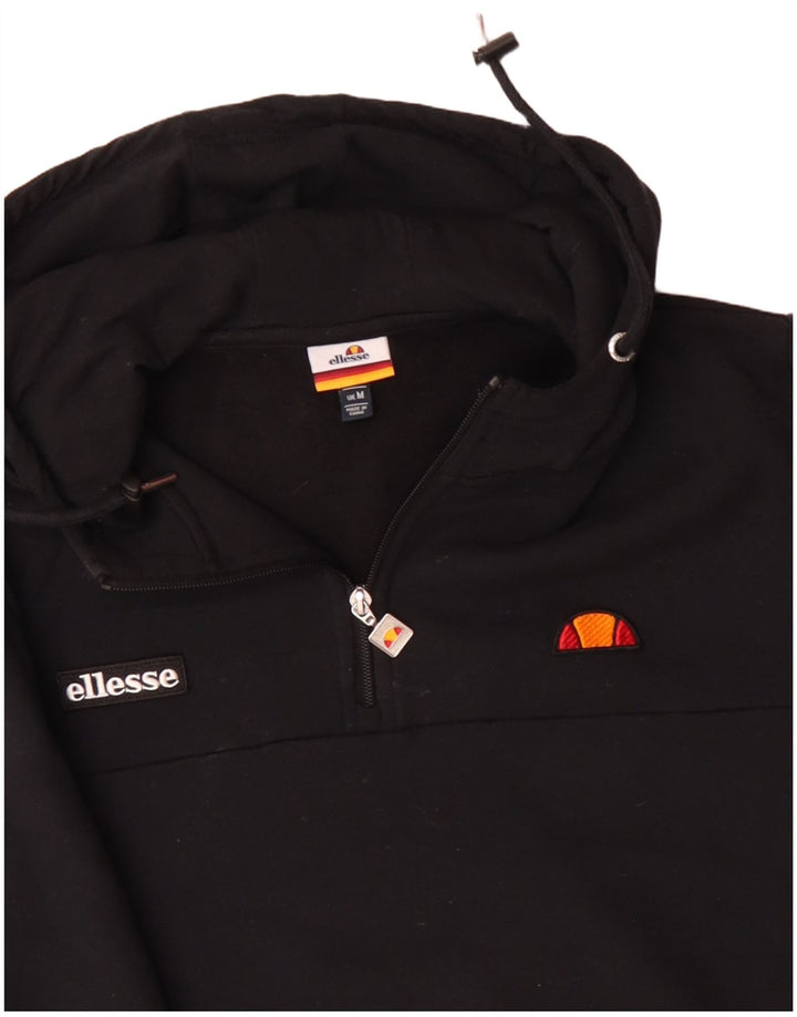 ELLESSE Мужской джемпер с капюшоном на молнии, средний черный, хлопок