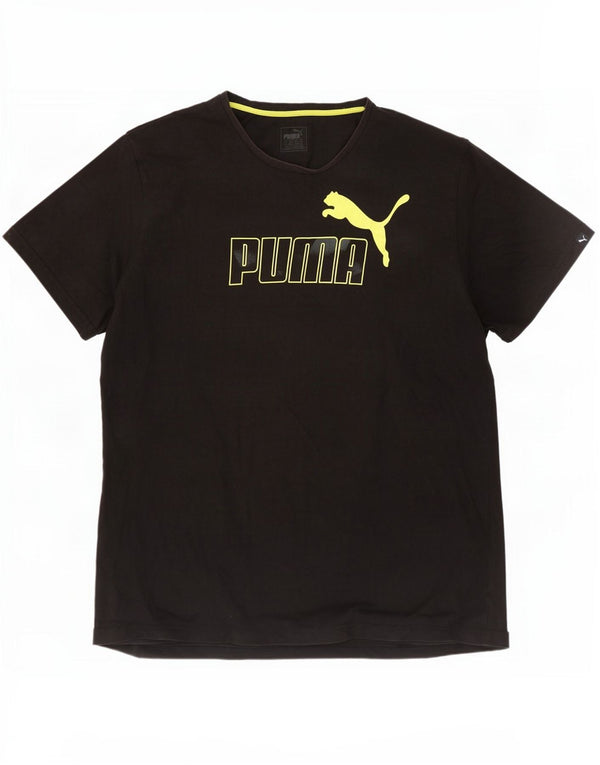 Мужская футболка с рисунком Puma 2XL, черный хлопок