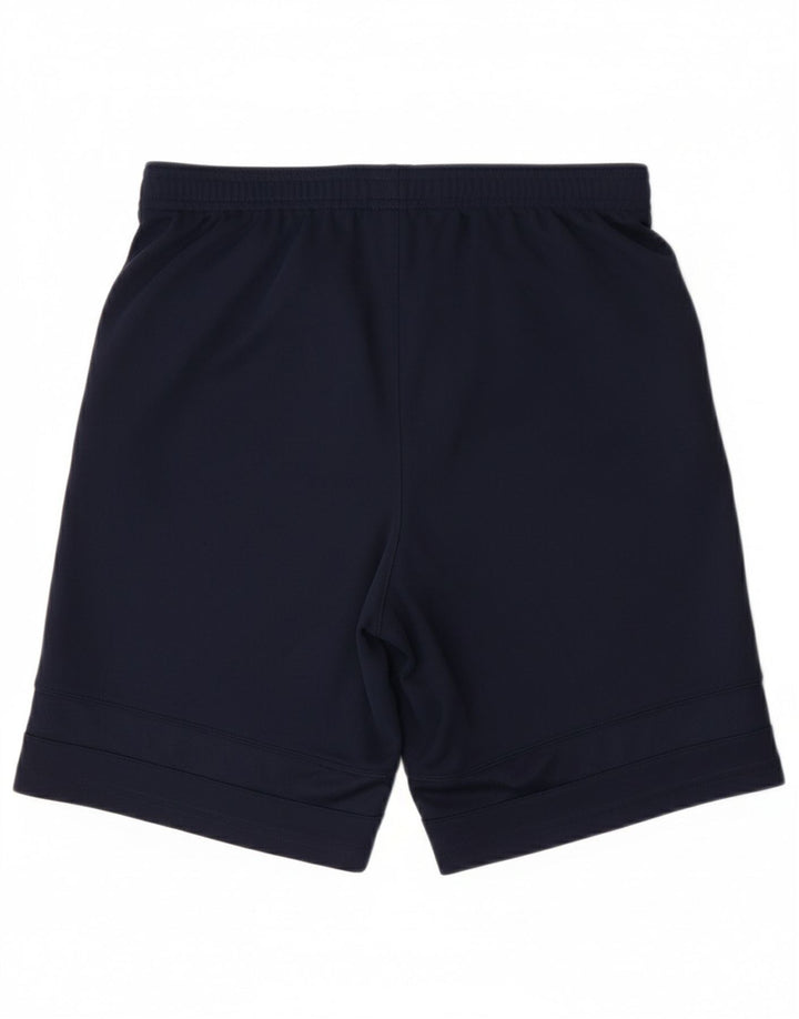 NIKE Boys Dri Fit Sport Shorts 12-13 Years Large Navy Blue Polyester