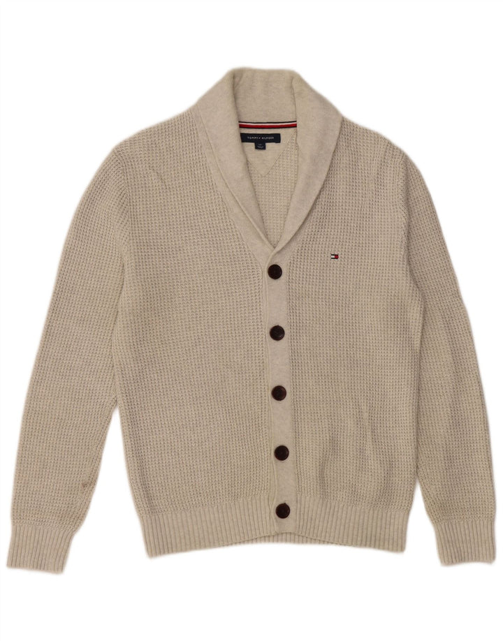 TOMMY HILFIGER Мужской кардиган-свитер, маленький серый хлопковый