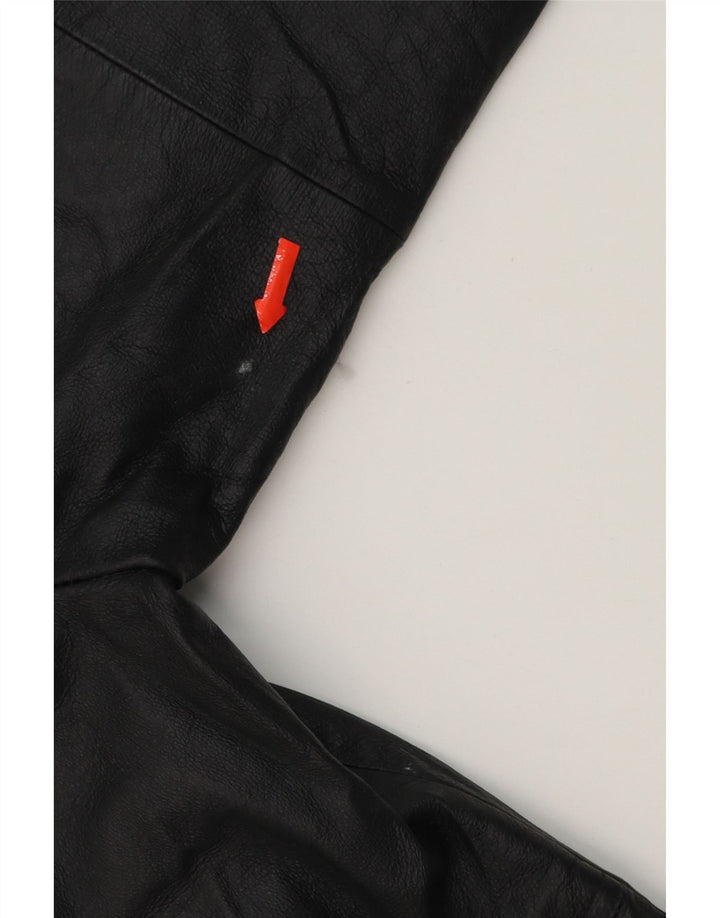 CANDA Womens 3/4 Sleeve Leather Jacket IT 48 XL Black Leather Vintage Canda and Second-Hand Canda from Messina Hembry 