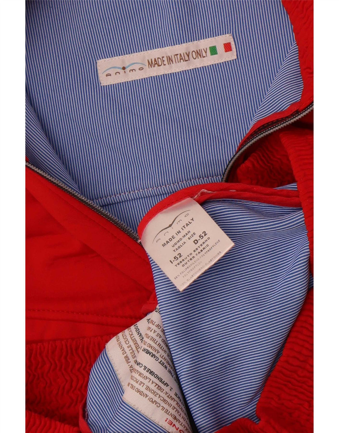 Винтажная мужская куртка IT 52 XL Красный Полиуретан