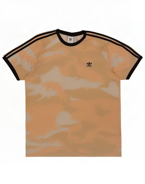 Мужская футболка Adidas Top 2XL Оранжевый камуфляжный хлопок