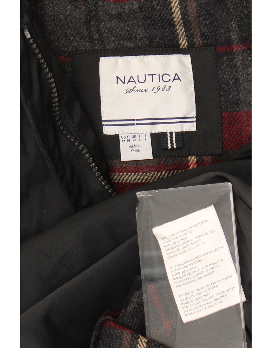 Женский дафлкот Nautica UK 14, средний черный хлопок, черный