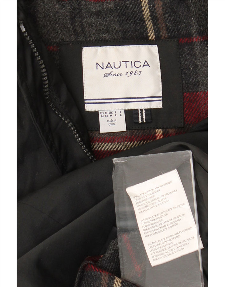 Женский дафлкот Nautica UK 14, средний черный хлопок, черный