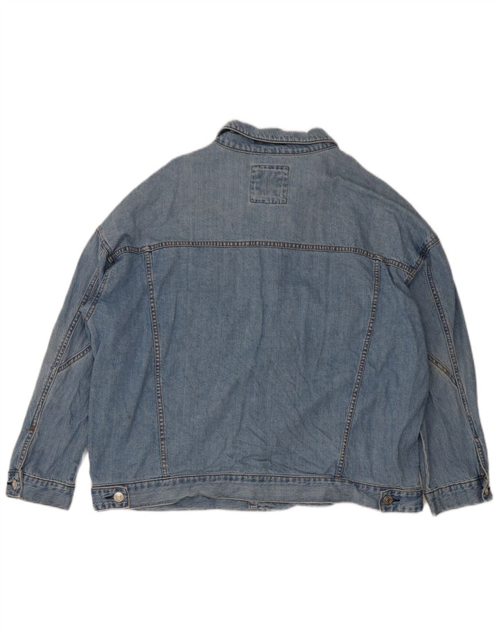 Мужская джинсовая куртка Zara UK 40, большая синяя, хлопок
