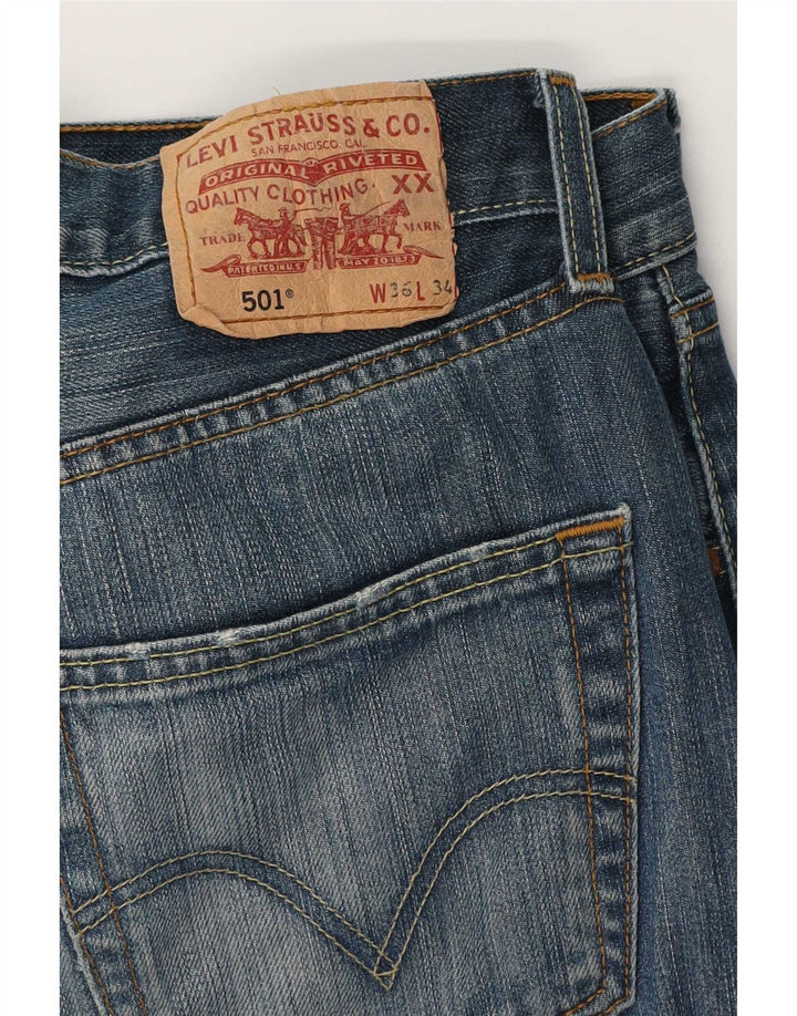 Мужские прямые джинсы Levi's 501 W36 L34 синие