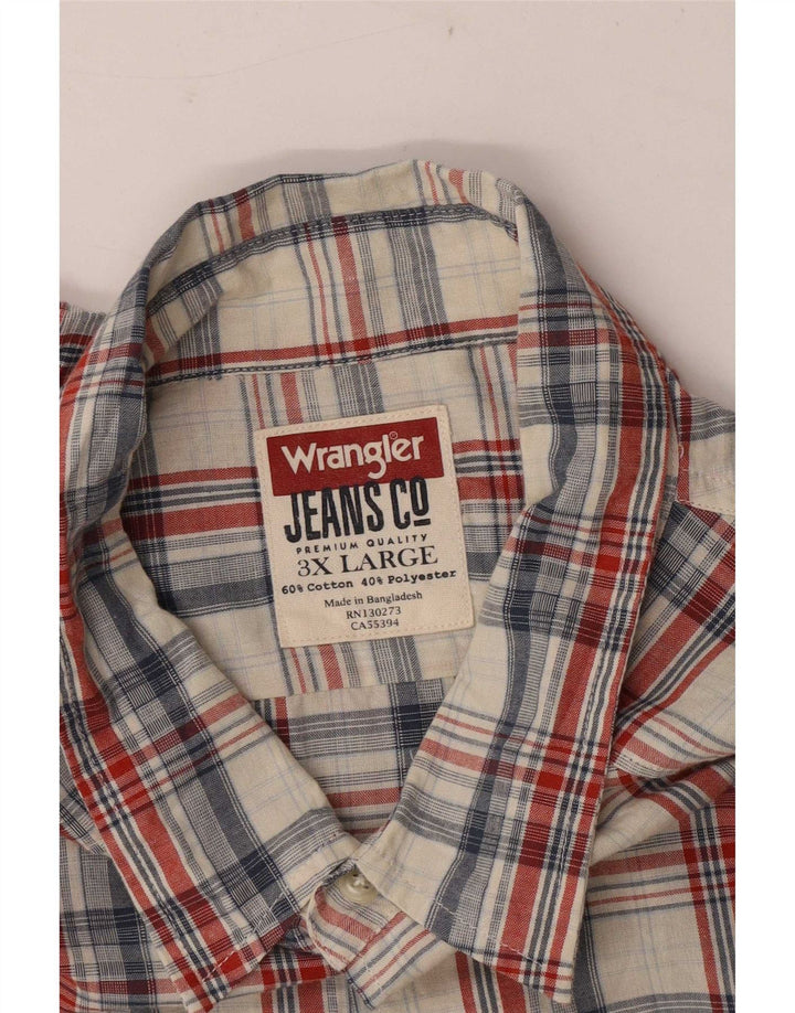 Мужская рубашка Wrangler 3XL, хлопок в разноцветную клетку