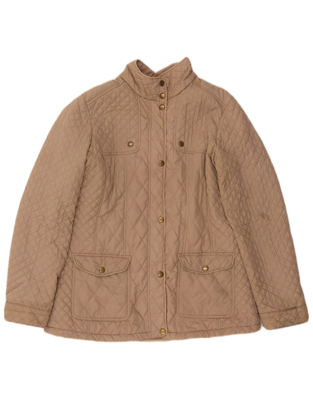 Женская стеганая куртка Wallis Petite UK 14, большой размер, бежевый полиэстер