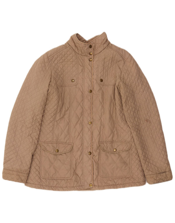 Женская стеганая куртка Wallis Petite UK 14, большой размер, бежевый полиэстер