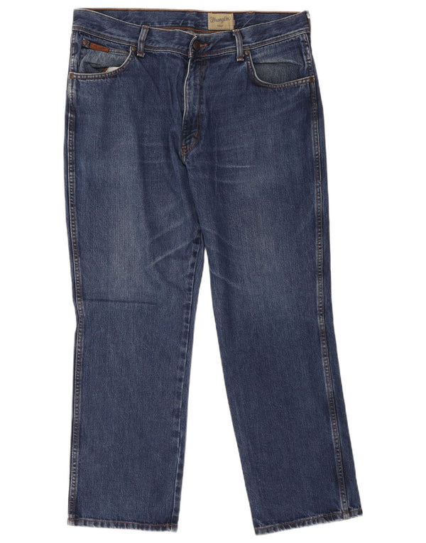 Мужские прямые джинсы Wrangler Texas W38 L30, синий хлопок