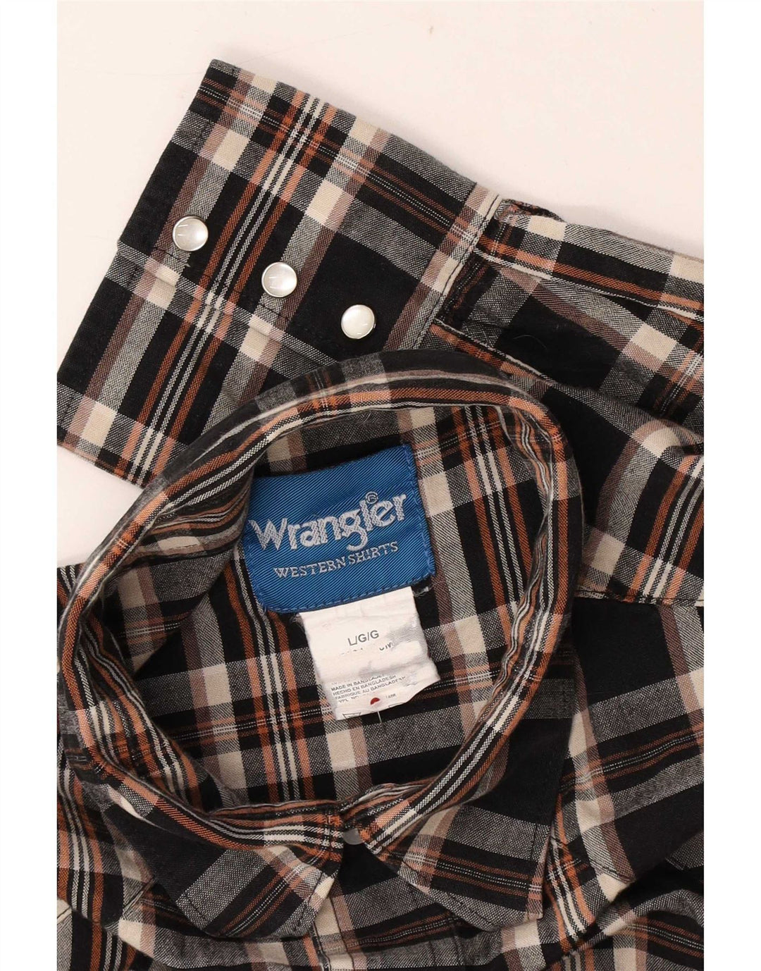 Мужская фланелевая рубашка Wrangler, большая черная клетка