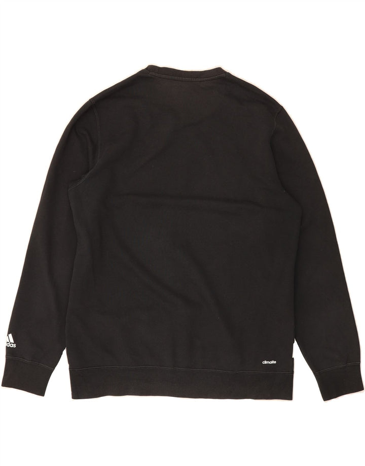 ADIDAS Mens Graphic Sweatshirt Jumper 2XL Black Colourblock Vintage Adidas and Second-Hand Adidas from Messina Hembry 