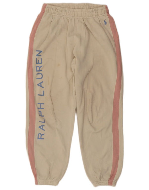 Женские спортивные брюки Polo Ralph Lauren, джоггеры, Великобритания, 8, маленькие, бежевые