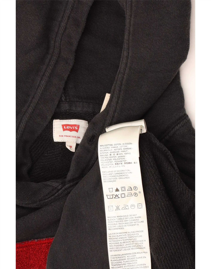 Мужской джемпер с капюшоном Levi's, черный, хлопковый, среднего размера