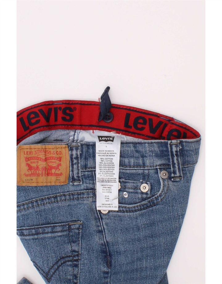 Джинсы Levi's 511 Slim для мальчиков 4–5 лет W22 L18, синий хлопок
