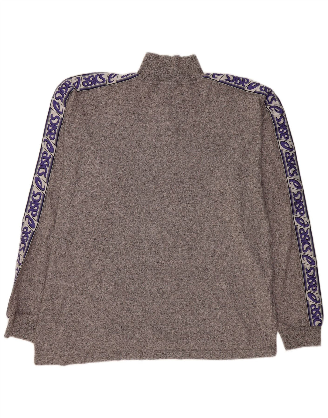 Мужской топ с длинным рукавом и воротником-молнией ASICS, серый цвет, 2XL