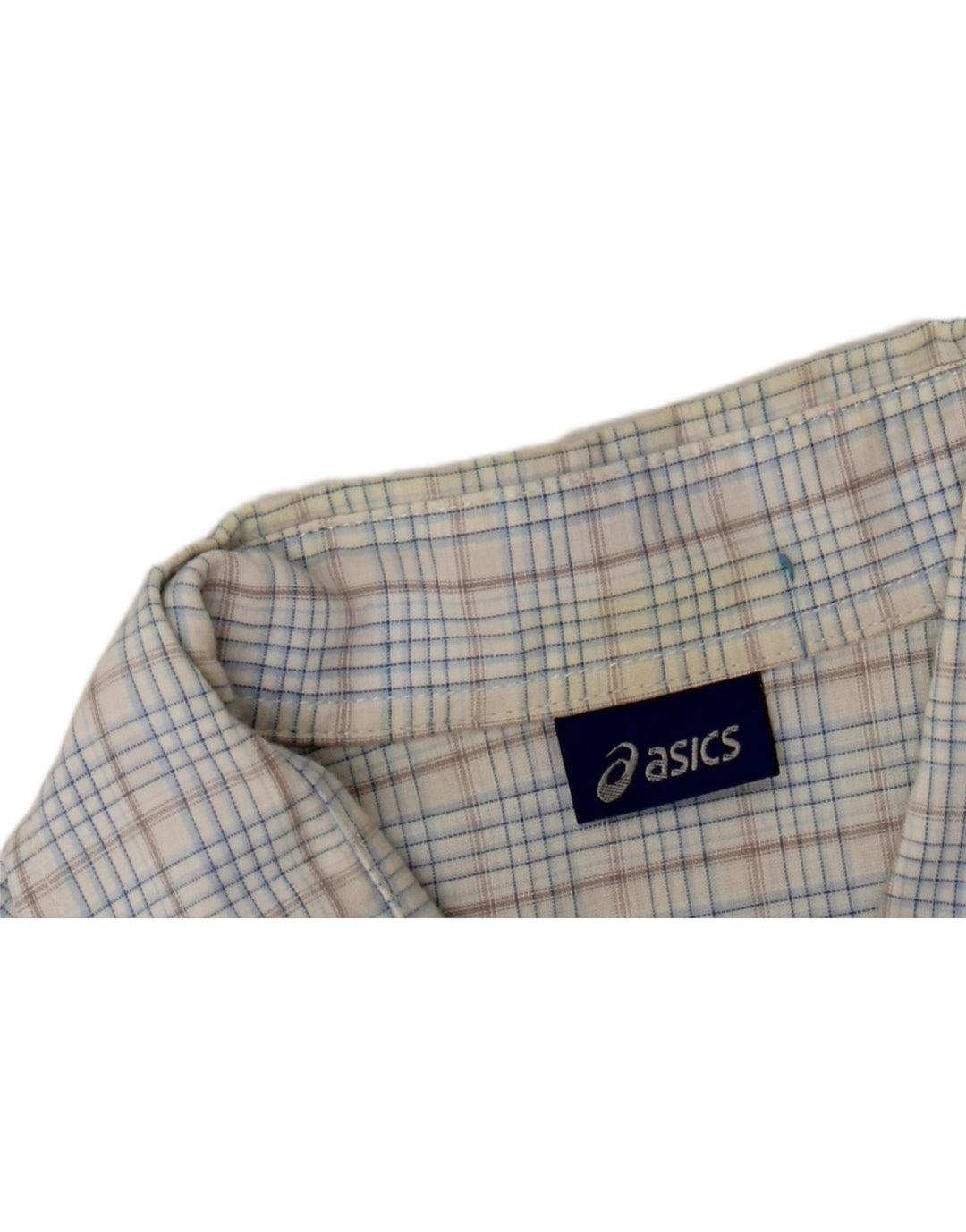 Мужская рубашка с коротким рукавом ASICS 2XL, синяя клетка, хлопок