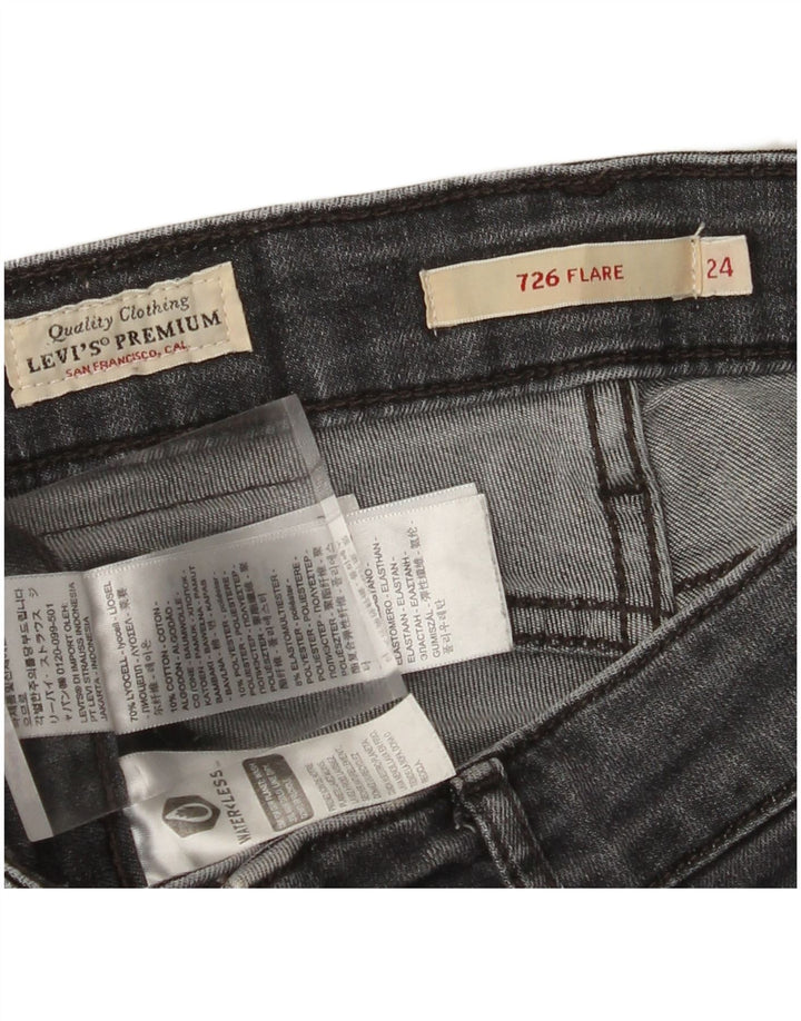 Женские расклешенные джинсы LEVI'S 726 W24 L30 Серые из лиоцелла