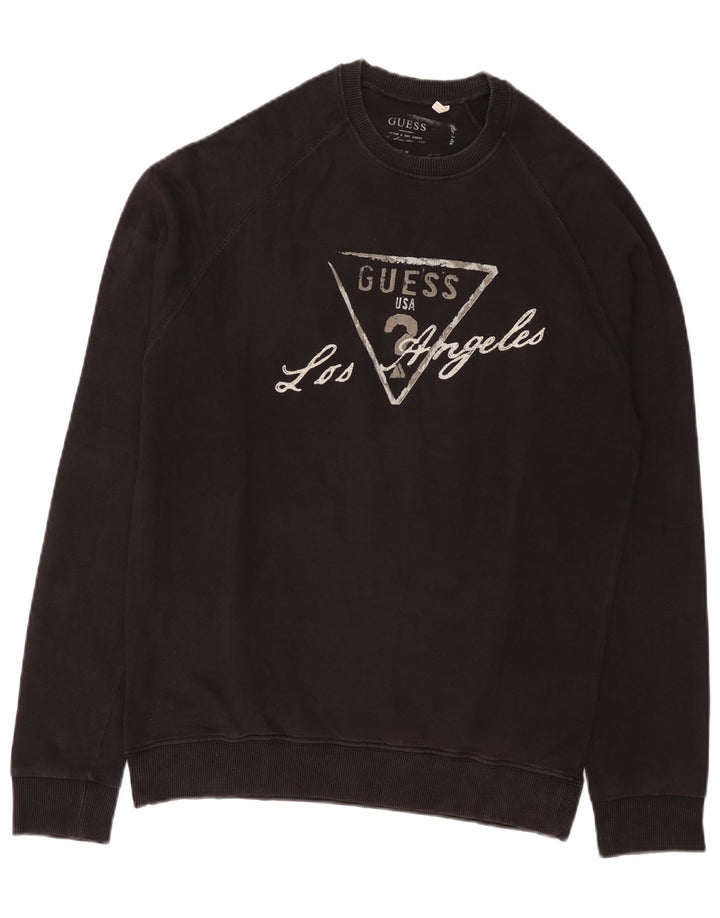 Мужской свитшот Guess с графическим рисунком 2XL, черный хлопок