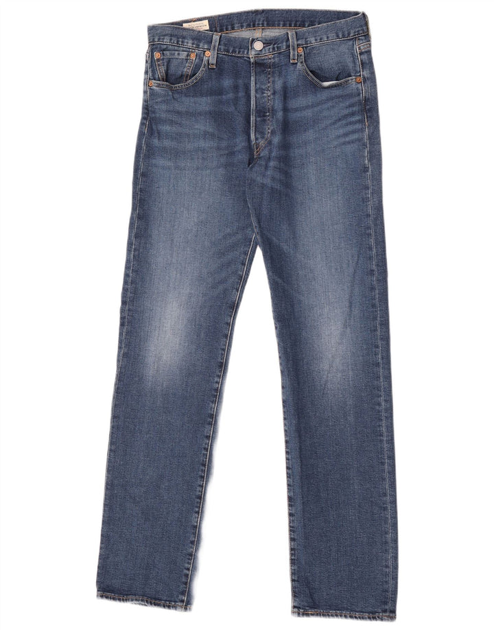 Мужские прямые джинсы LEVI'S 501 W30 L32 синие, хлопок