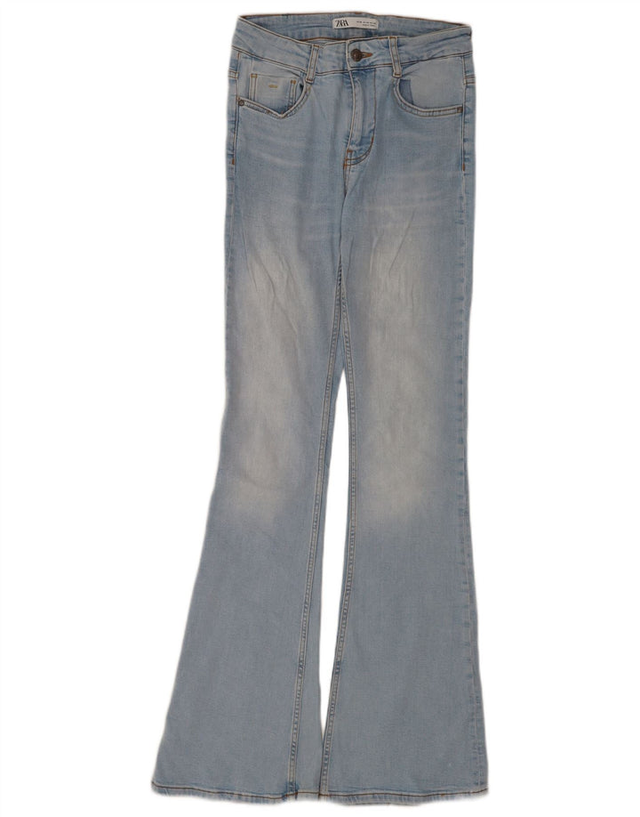 Женские расклешенные джинсы Zara EU 36 XS W26 L33 синие