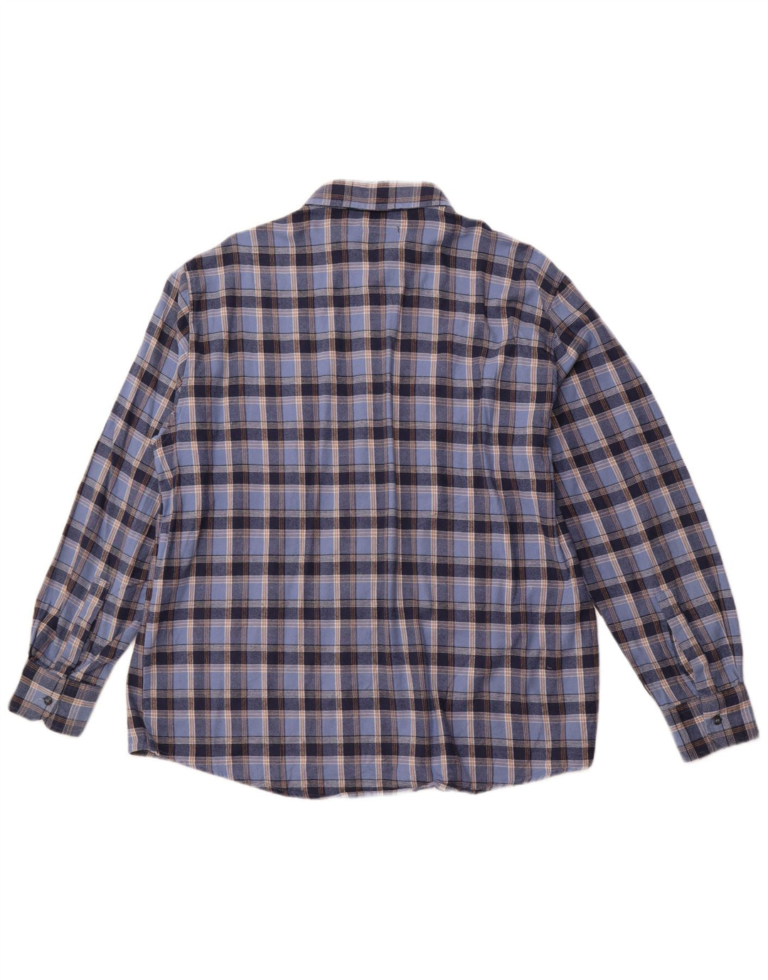 SEA BARRIER Мужская фланелевая рубашка XL, синяя клетка, хлопок