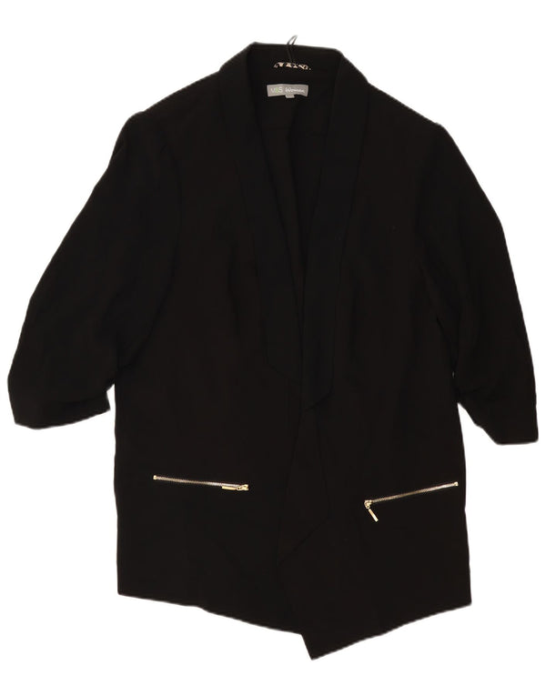 Женский открытый пиджак с рукавами 3/4 MARKS & SPENCER UK 20 2XL, черный