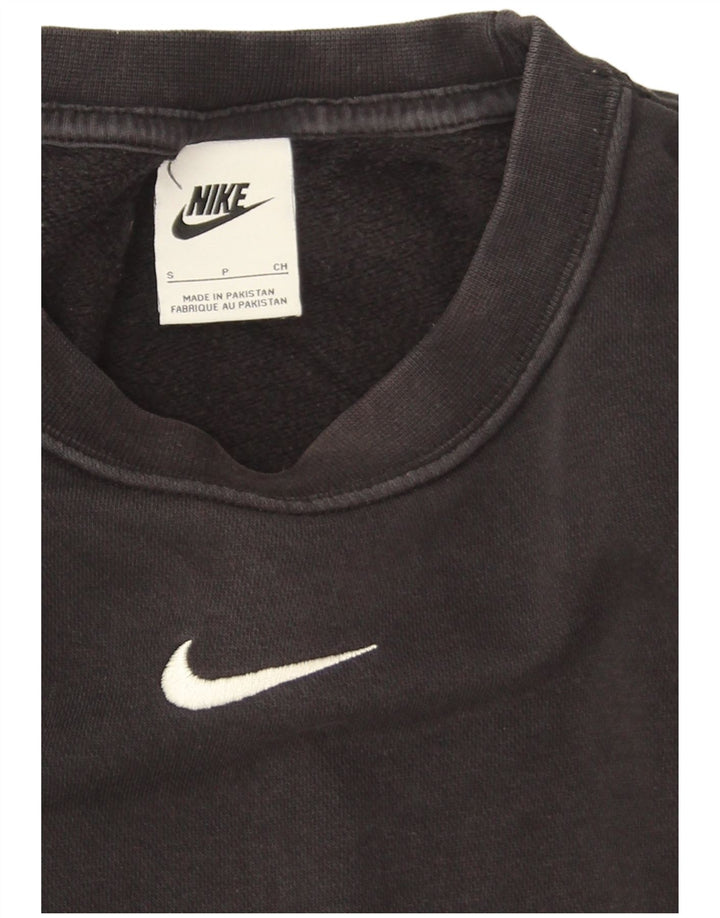 Мужской свитер свободного кроя Nike, маленький черный хлопковый джемпер
