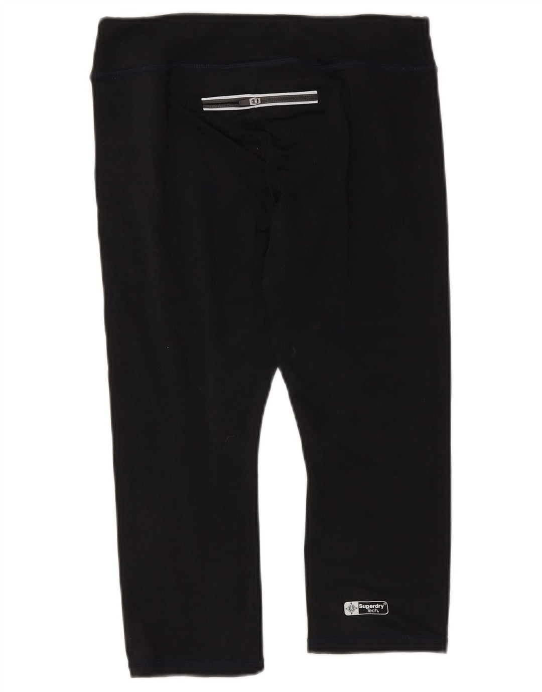 Женские леггинсы-капри с рисунком Superdry UK 6 XS, черный полиэстер
