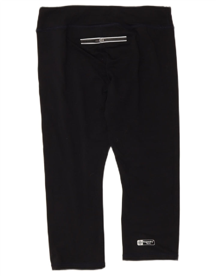 Женские леггинсы-капри с рисунком Superdry UK 6 XS, черный полиэстер
