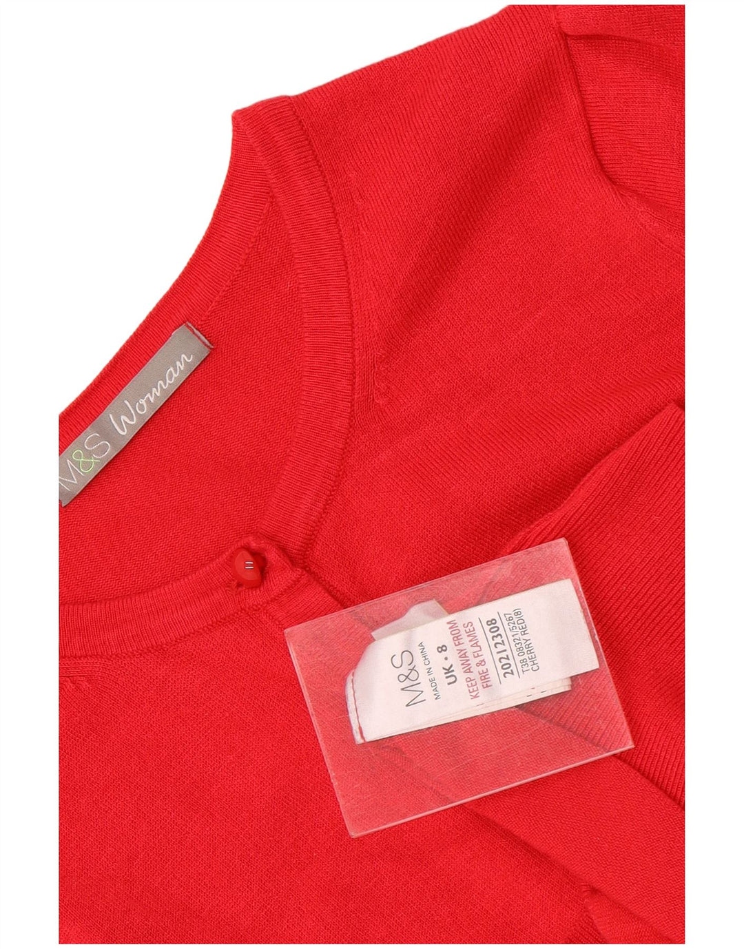 Женский кардиган Marks & Spencer UK 8, маленький, красный, вискоза