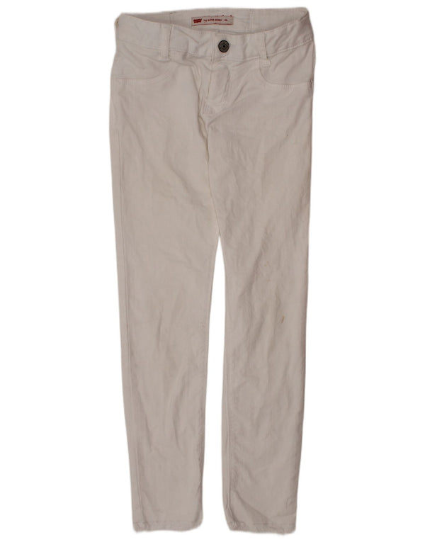 Джинсы LEVI'S Girls 710 Super Skinny 9–10 лет W22 L23, белый хлопок